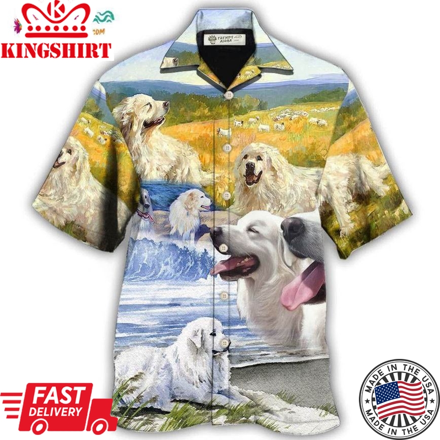 Great Pyrenees Art Dog Lovely Hawaiian Shirt