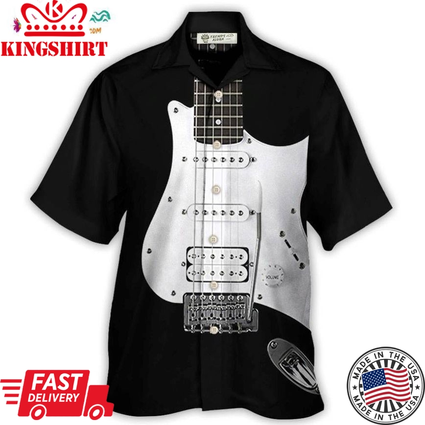 Guitar Black Electric Guitar Hawaiian Shirt