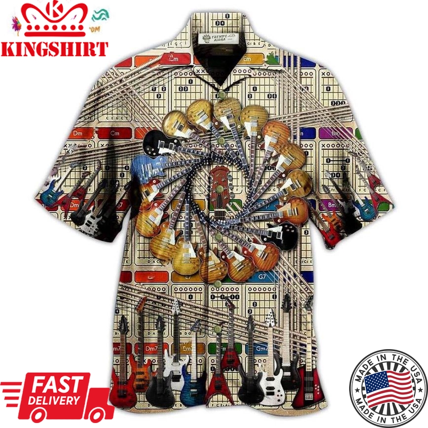 Guitar Cool Vintage Style Hawaiian Shirt