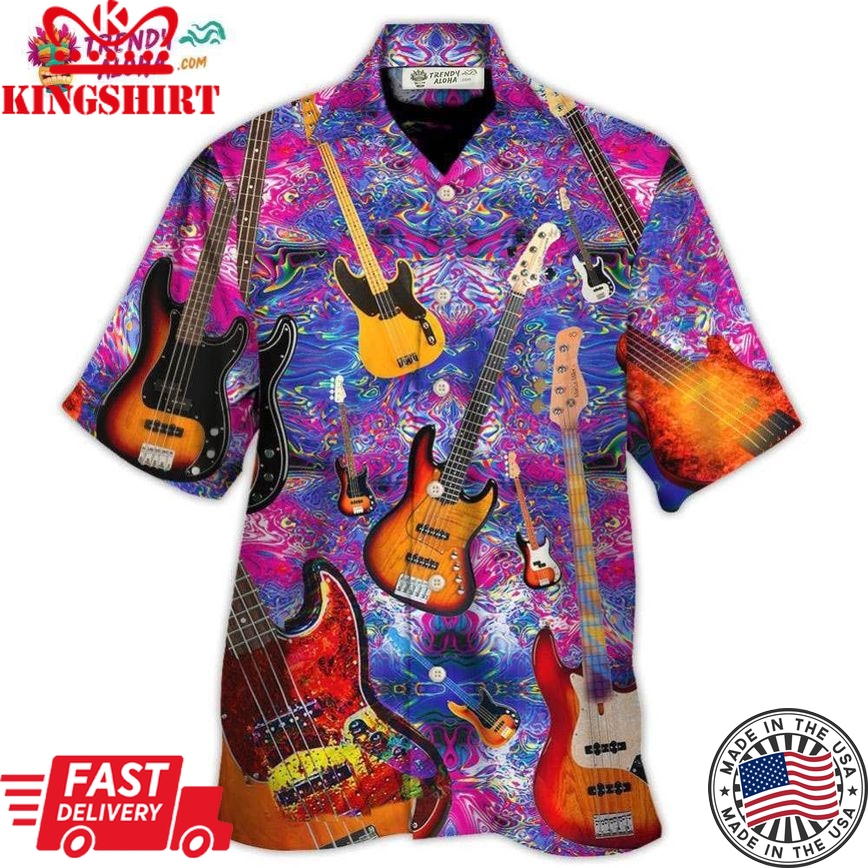 Guitar Life Love Purple Style Hawaiian Shirt