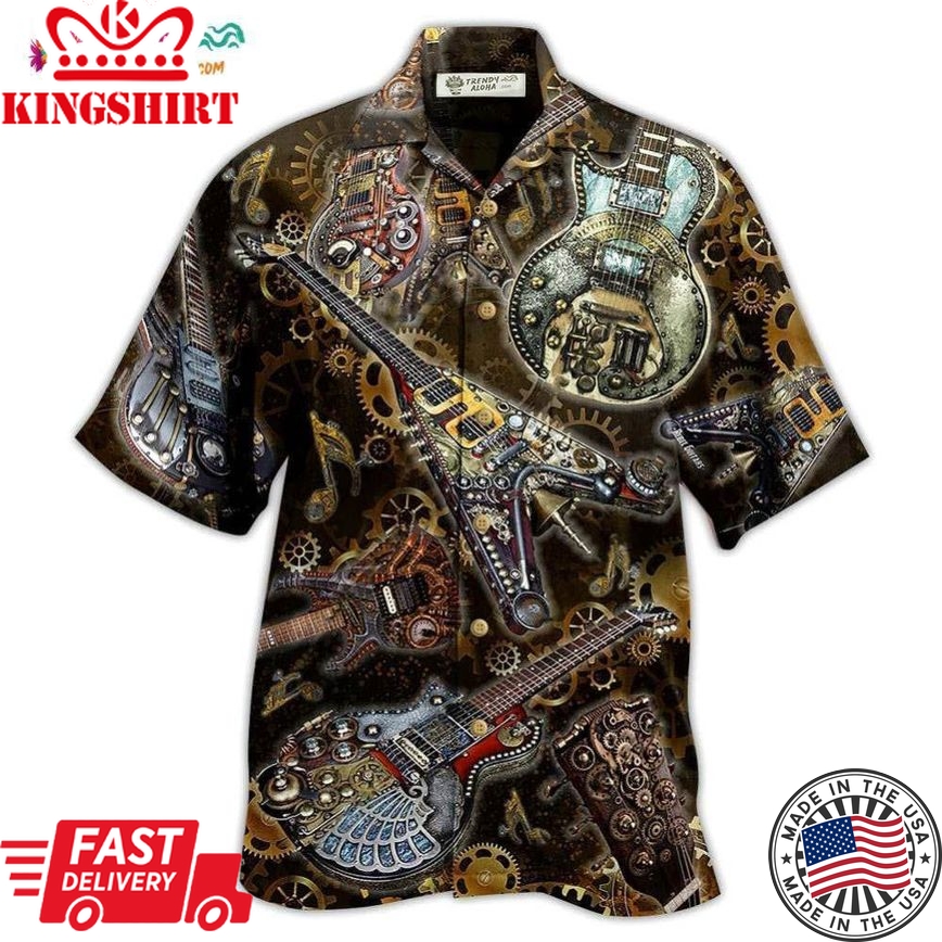 Guitar Machine Style Hawaiian Shirt