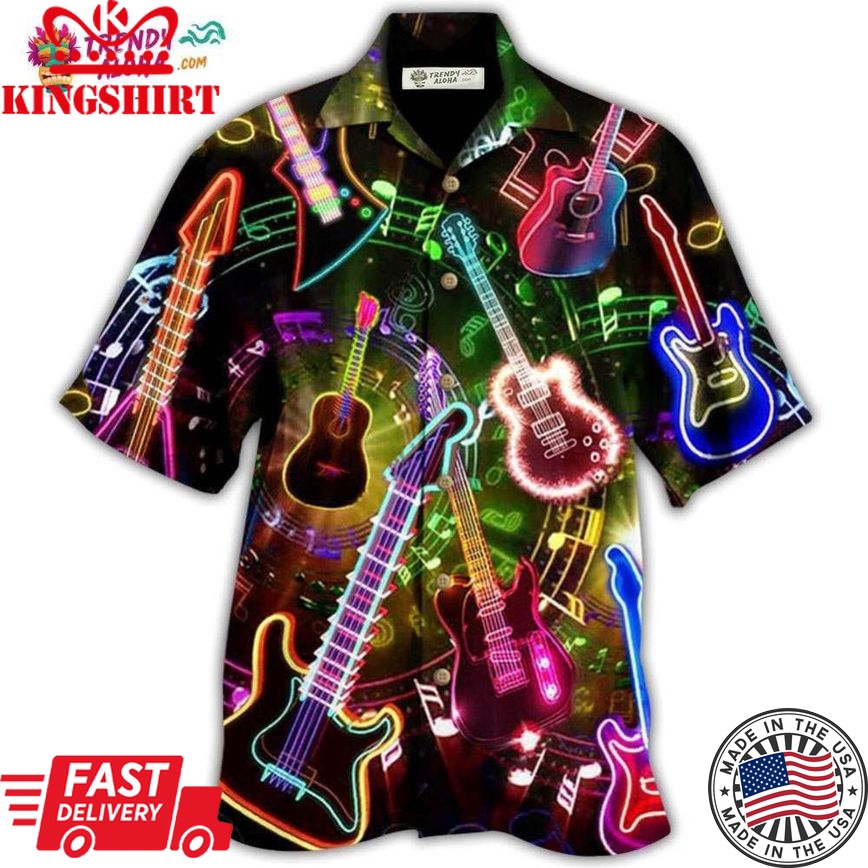 Guitar Music All You Need Is A Guitar Hawaiian Shirt