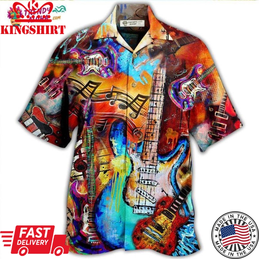 Guitar Music Guitar Go Where Hawaiian Shirt