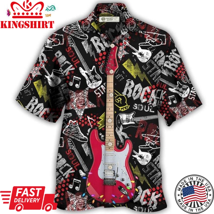 Guitar Rock Soul Merry Christmas Happy Hawaiian Shirt