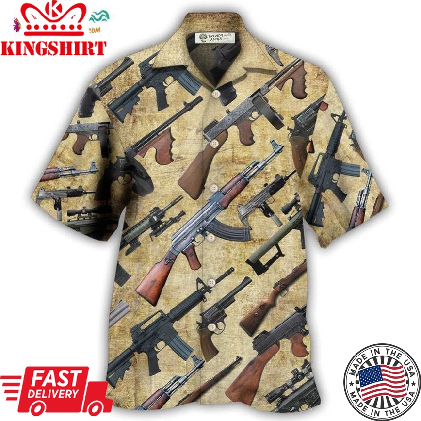 Gun It'S All About Guns Hawaiian Shirt