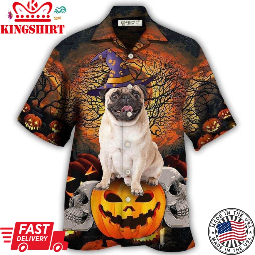 Halloween Pug My Lovely Dog Hawaiian Shirt