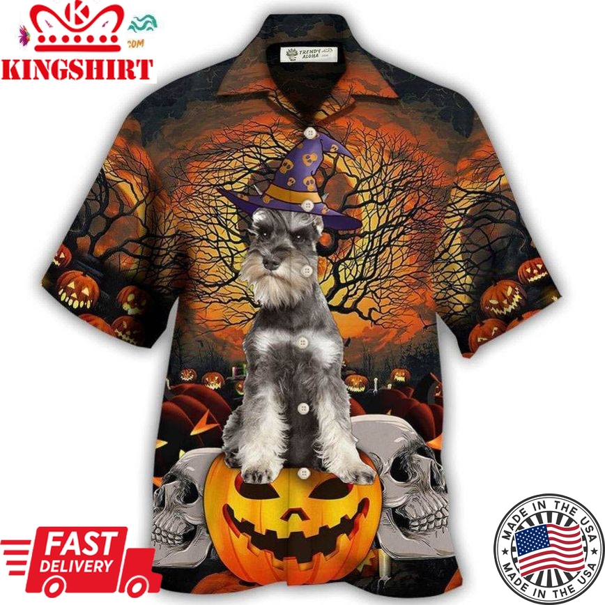 Halloween Schnauzer My Lovely Dog Hawaiian Shirt