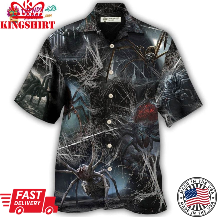 Halloween Spider Dark Scary Hawaiian Shirt