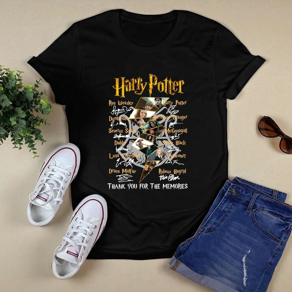 Harry Potter Character Thank You For The Memories Signatures Shirt