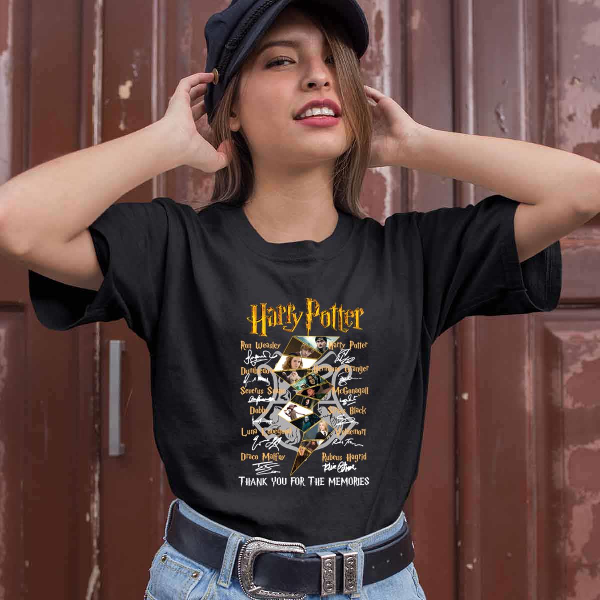 Harry Potter Character Thank You For The Memories Signatures Shirt