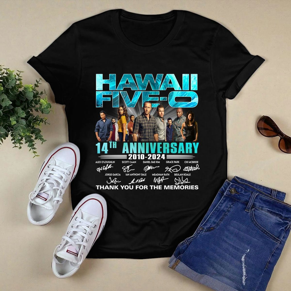 Hawaii Five 0 14th Anniversary 2010 2024 Signatures Shirt