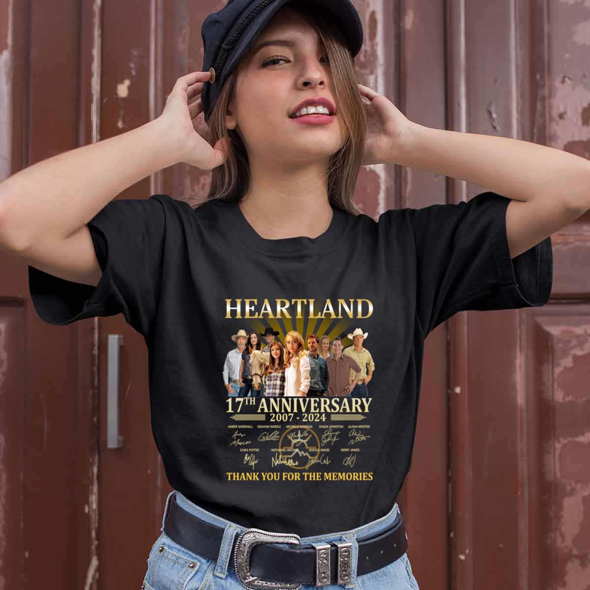 Heartland 17th Anniversary 2007 2024 Thank You For The Memories Signatures Shirt