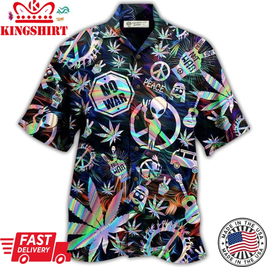 Hippie Alien Peace Life Hawaiian Shirt