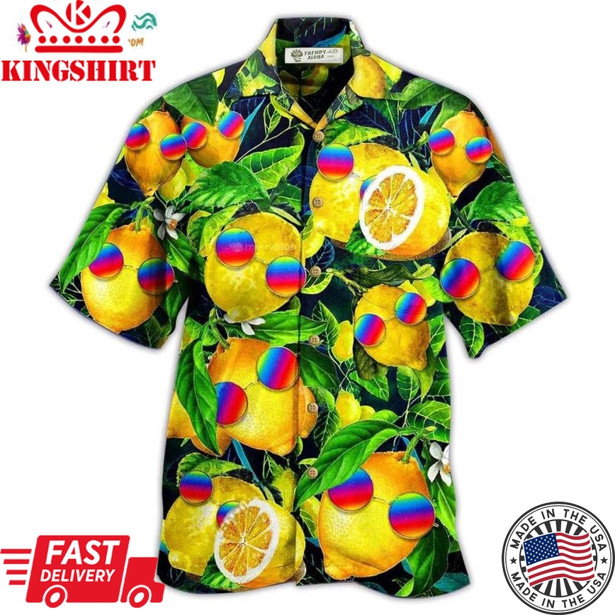 Hippie Funny Lemon Peace Hawaiian Shirt