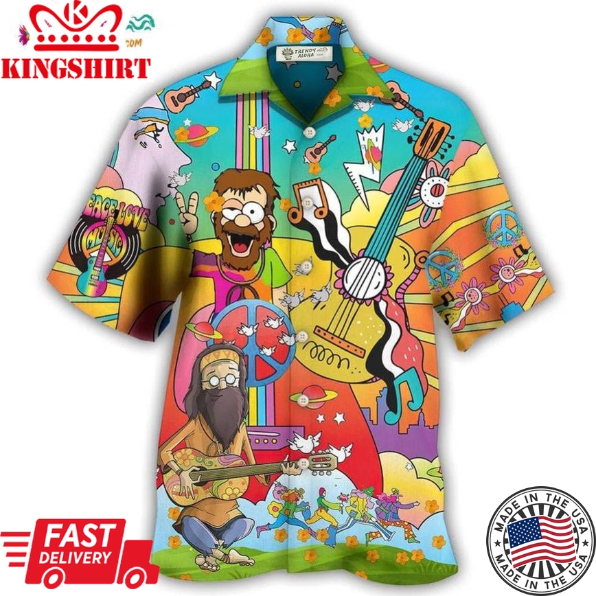 Hippie Peace Life Funny Style Hawaiian Shirt