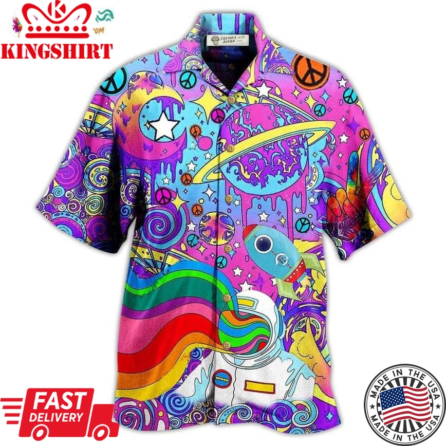 Hippie Planet Peace The Colorful Of Life Hawaiian Shirt