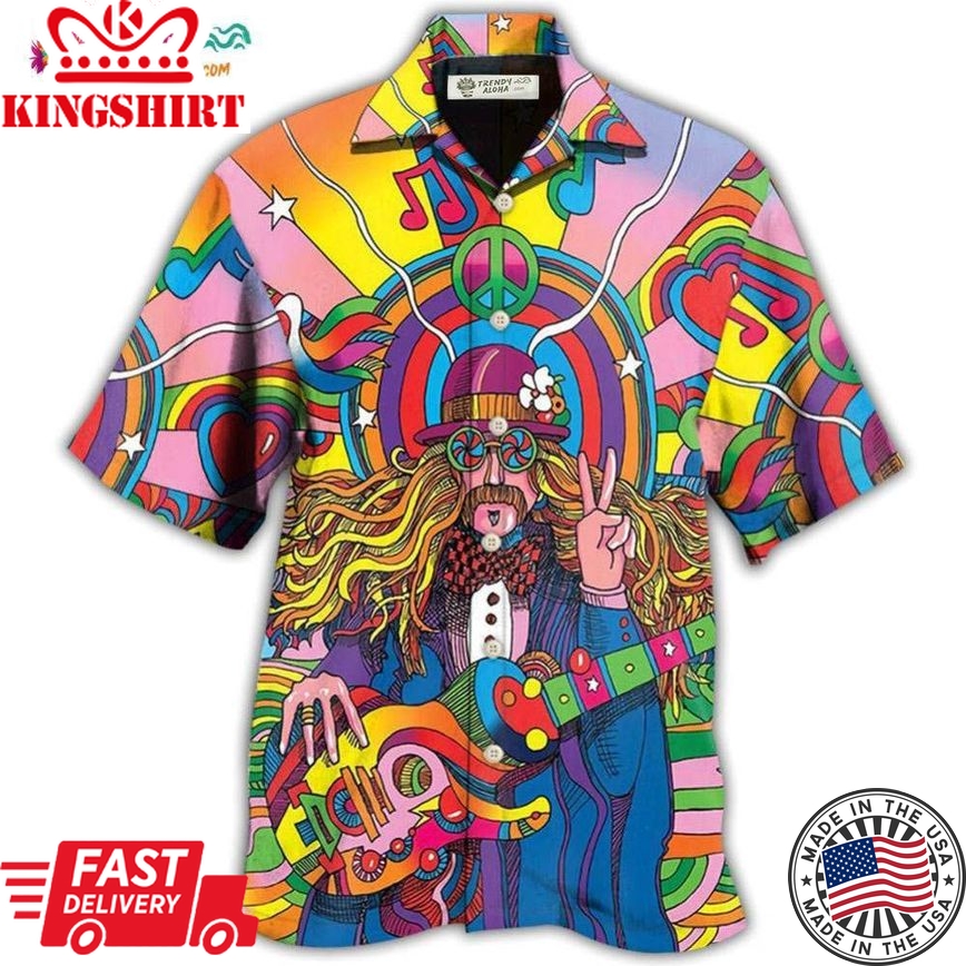 Hippie Rock Music Hawaiian Shirt