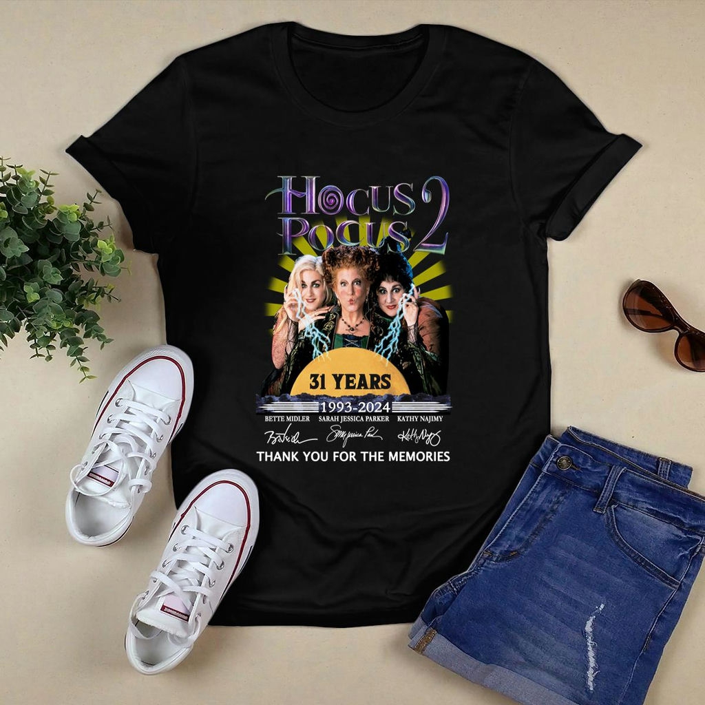 Hocus Pocus 2 31 Years 1993 2024 Thank You For The Memories Signatures Shirt