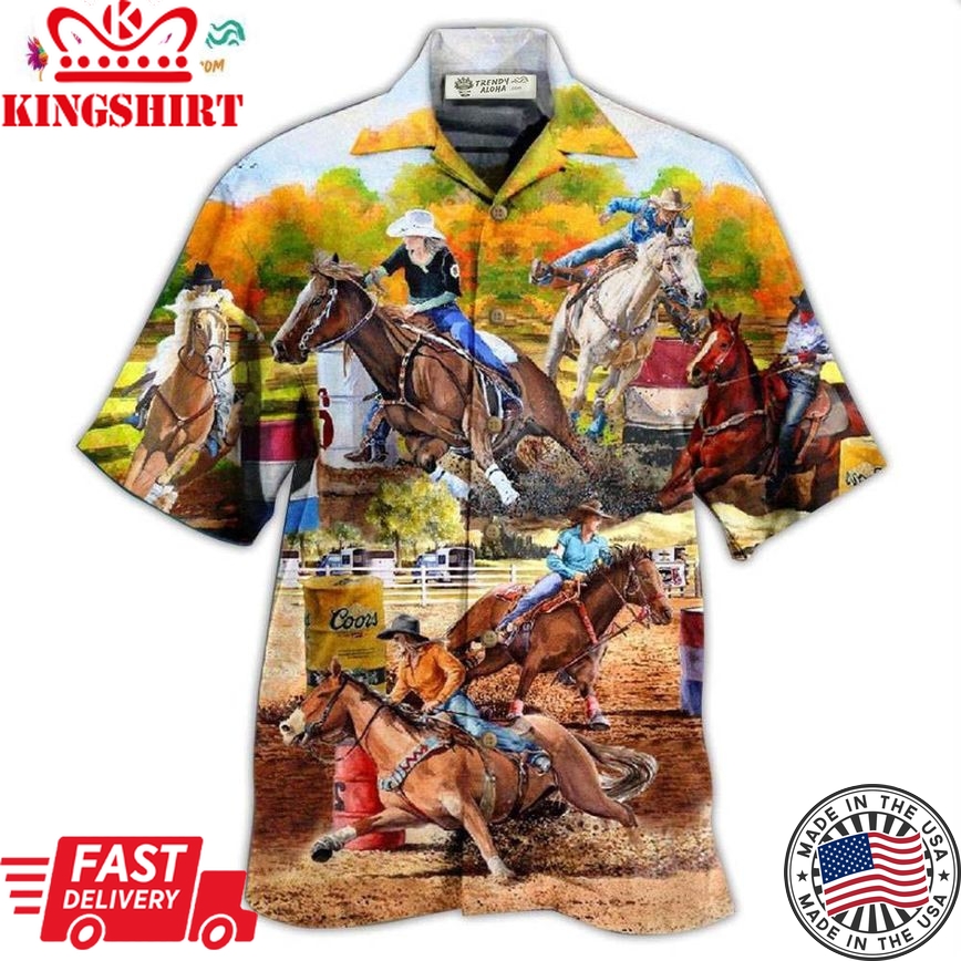 Horse Barrel Racing Ride It Like You Stole It Hawaiian Shirt