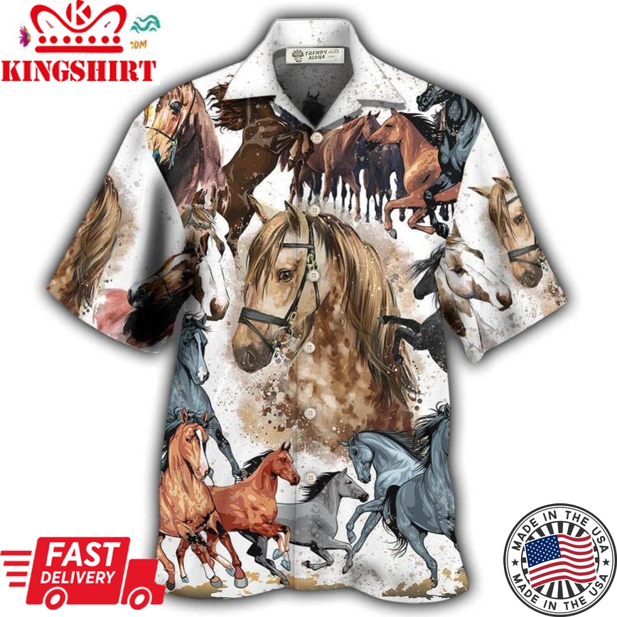 Horse Fantasy Horse Painting Style Hawaiian Shirt