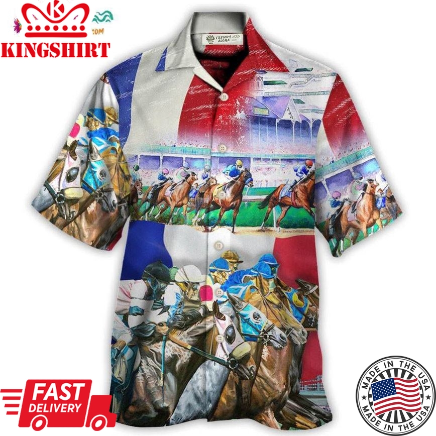 Horse France Horse Racing Amazing Seat Lover Hawaiian Shirt