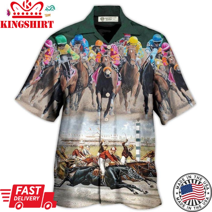 Horse Racing Great Horse Best Seat Hawaiian Shirt