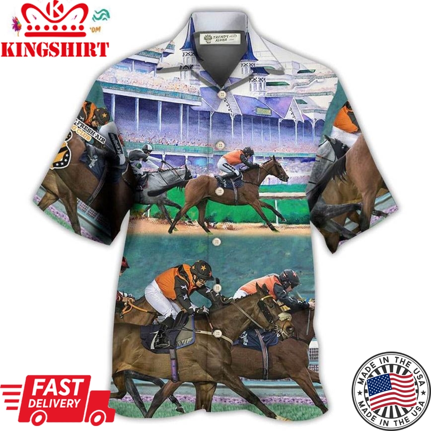 Horse Racing So Cool Hawaiian Shirt