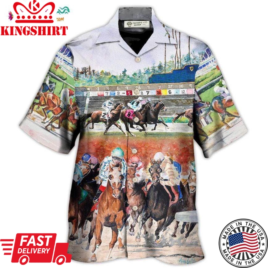 Horse Racing Wild Power Hawaiian Shirt