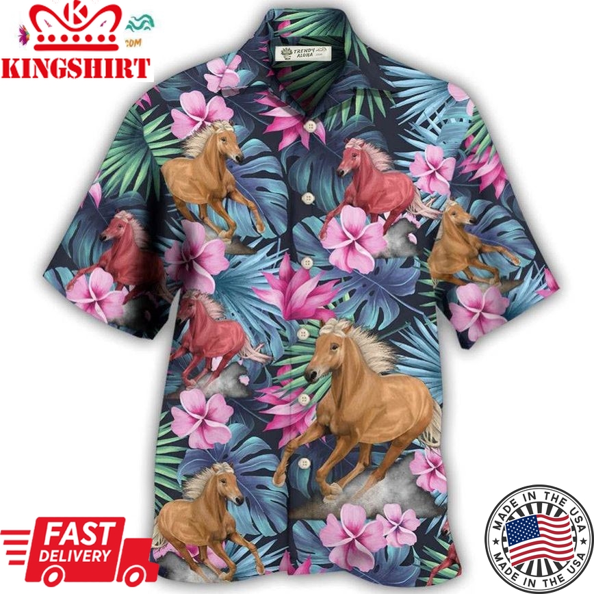 Horse Tropical Summer Vibes Hawaiian Shirt