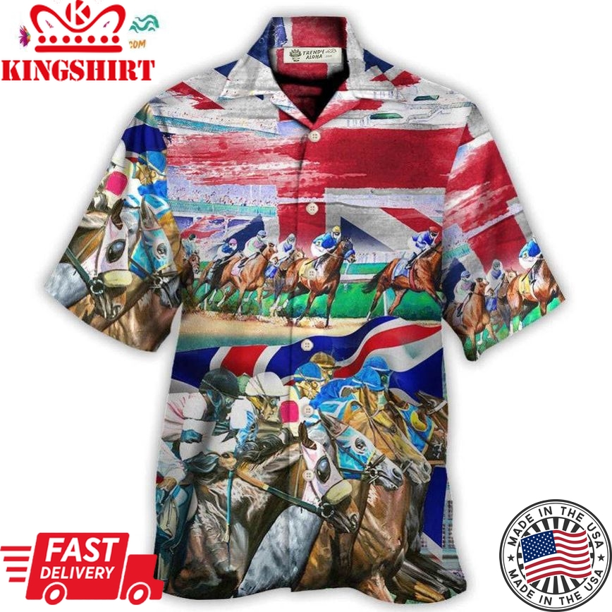 Horse United Kingdom Horse Racing Amazing Seat Lover Hawaiian Shirt