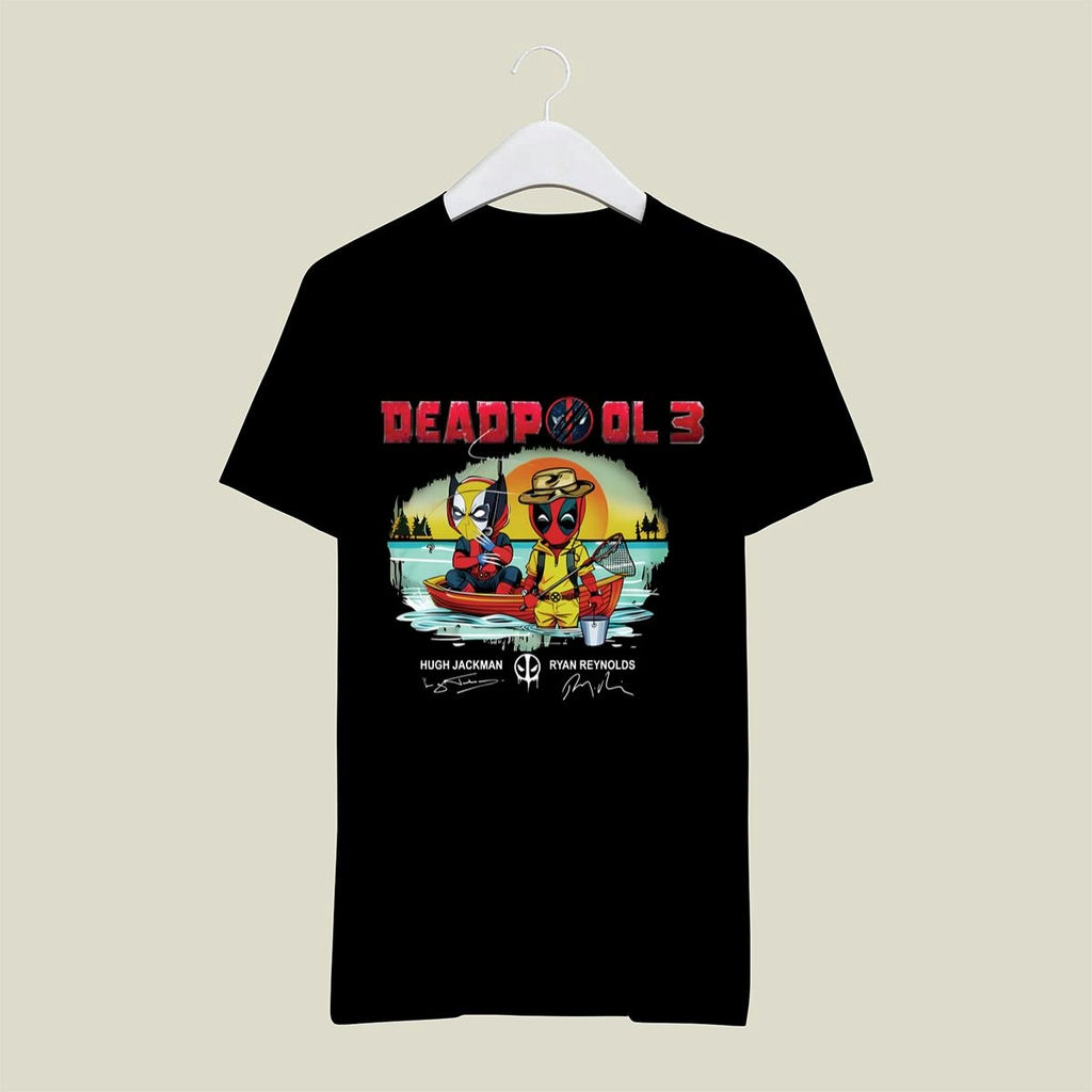 Hugh Jackman And Ryan Reynolds Deadpool 3 2023 Season Signatures Shirt