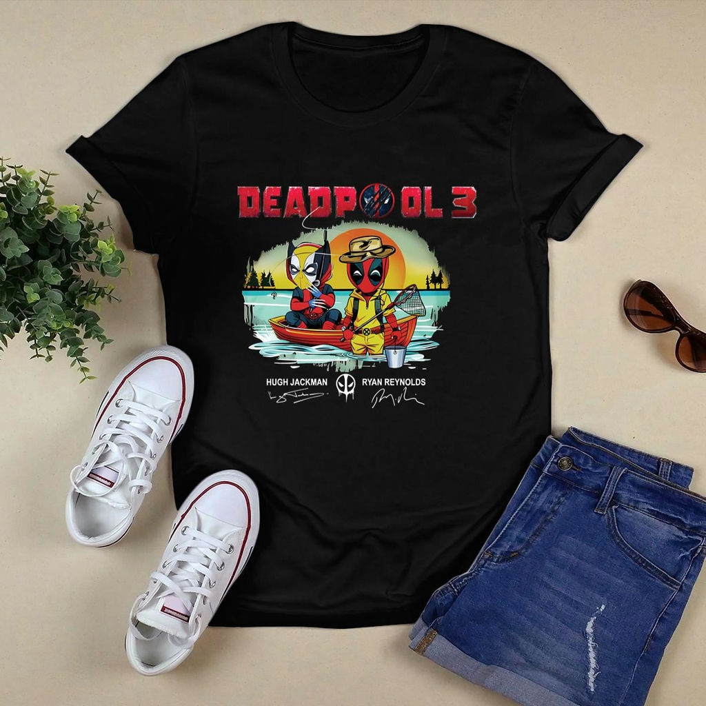 Hugh Jackman And Ryan Reynolds Deadpool 3 2023 Season Signatures Shirt