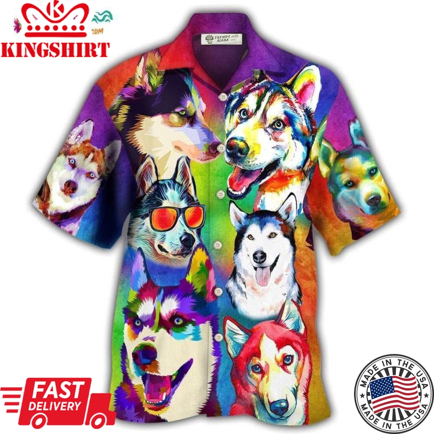 Husky Dog So Cool Hawaiian Shirt