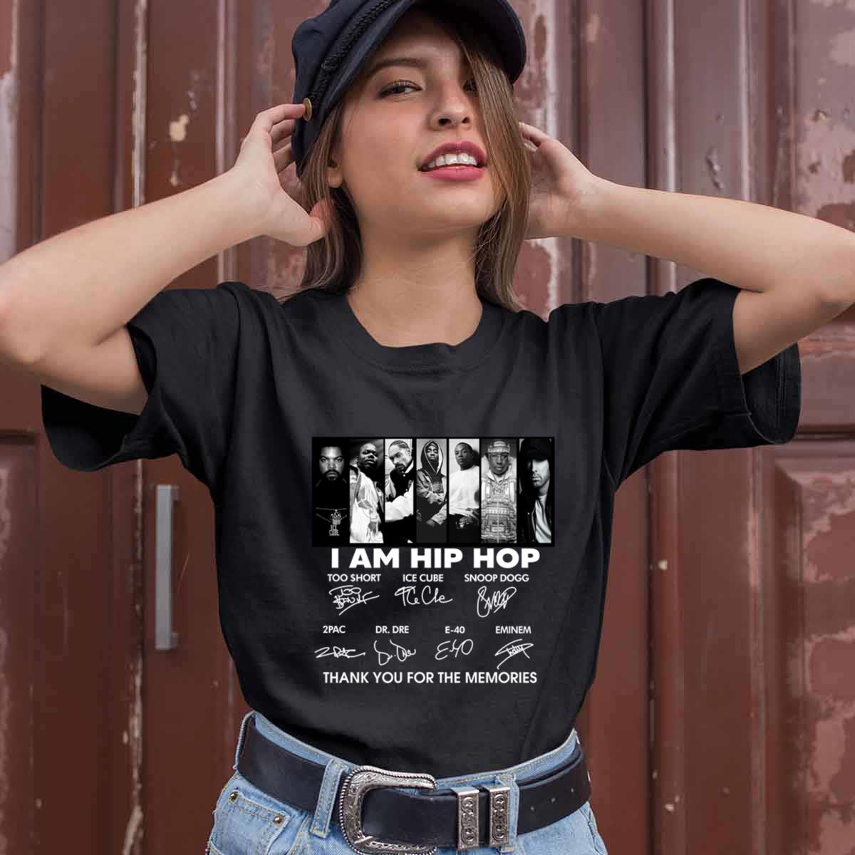 I Am Hip Hop Big Ice Cube Snoop Dogg 2pac Dr Dre Eazy Eminem Signatures T Shirt