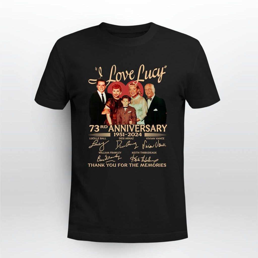 I Love Lucy 73rd Anniversary Thank You For The Memories Signatures Shirt