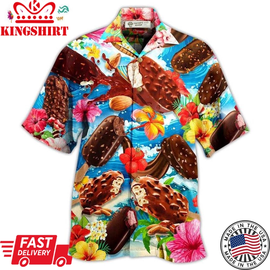 Ice Cream Love It Hot Summer Hawaiian Shirt