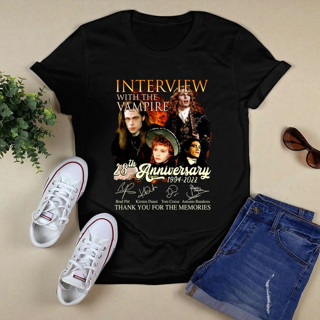 Interview With The Vampire 28th Anniversary 1994 2022 Thank You For The Memories Signatures Shirt