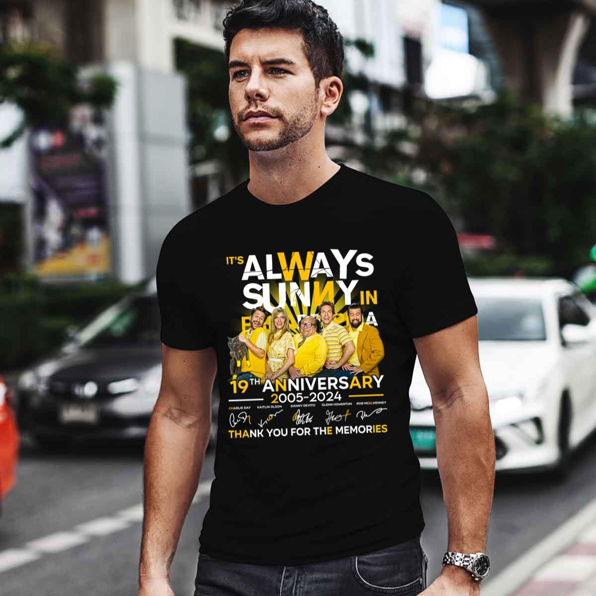 Its Always Sunny In Philadelphia 19th Anniversary 2005 2024 Thank You For The Memories Signatures Shirt