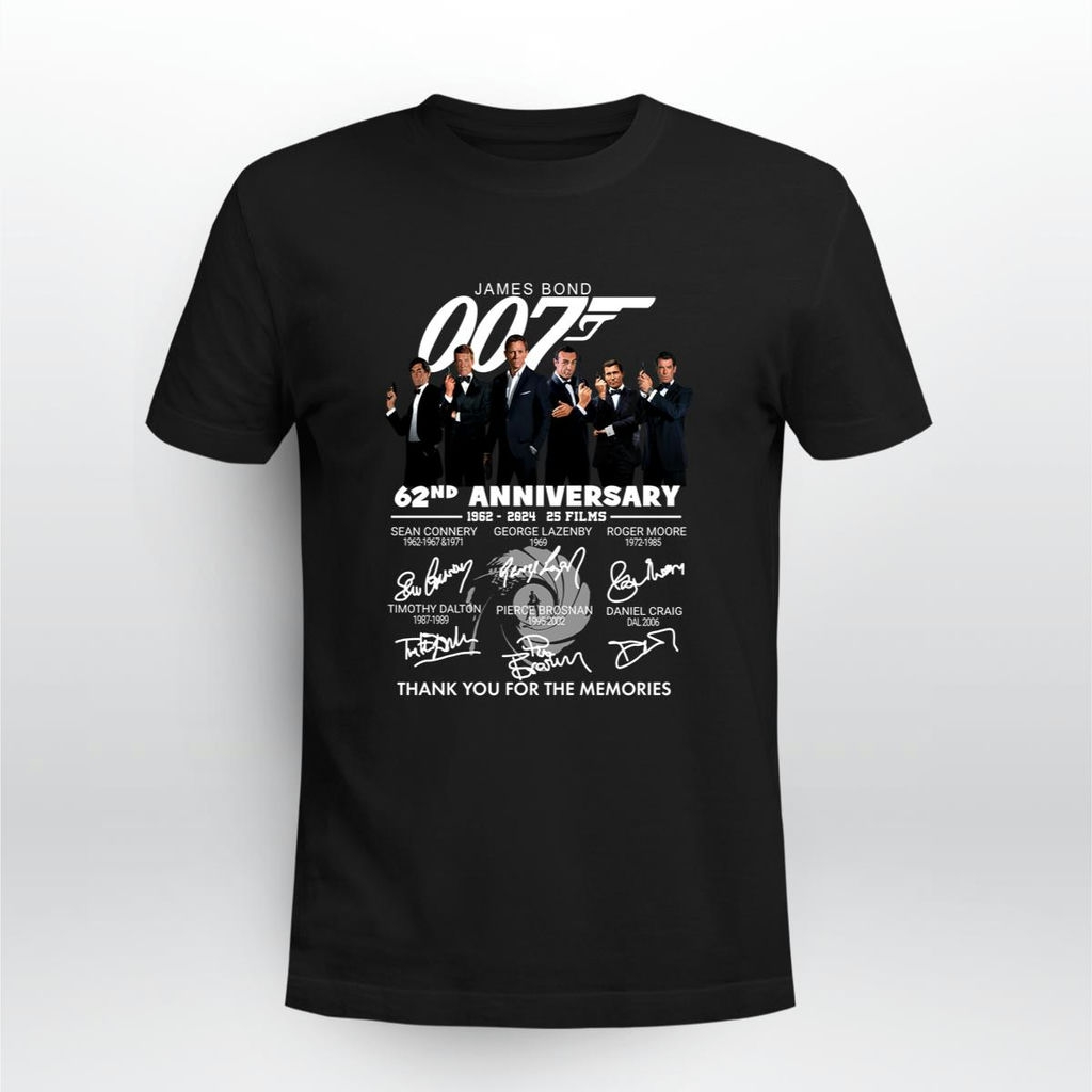 James Bond 007 62nd Anniversary 1962 2024 Signature Shirt