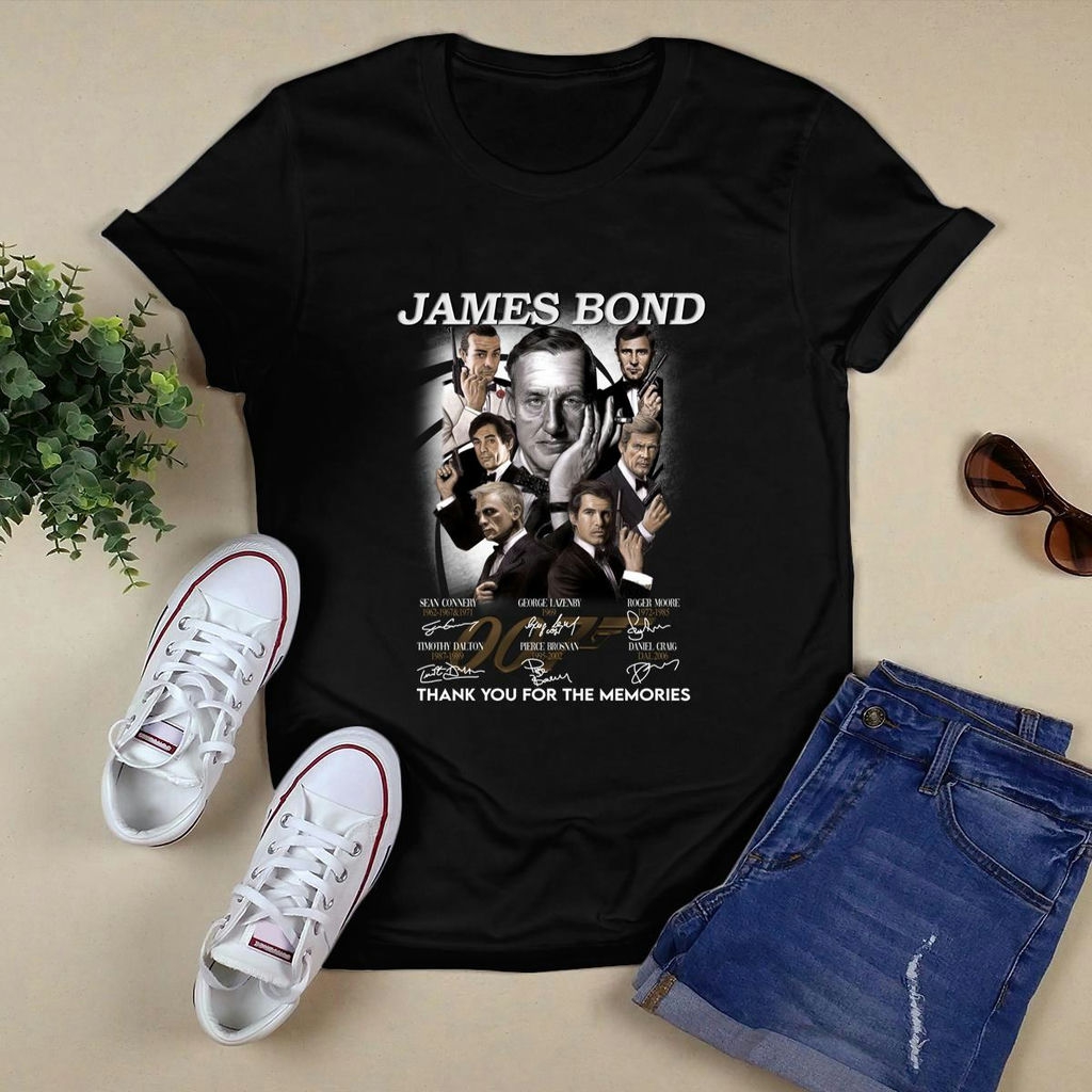 James Bond Thank You For The Memories Signatures Shirt