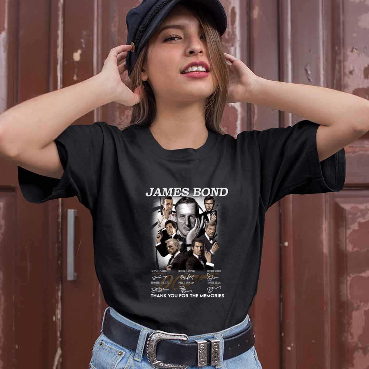 James Bond Thank You For The Memories Signatures Shirt