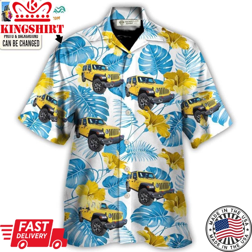 Jeep You Want Tropical Style Custom Photo - Hawaiian Shirt - Personalized Photo Gifts Hawaiian Shirt
