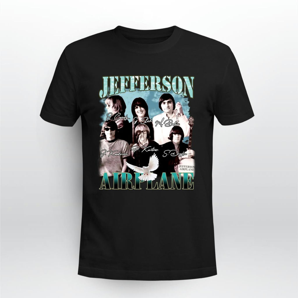 Jefferson Airplane Rock Band Signatures T Shirt