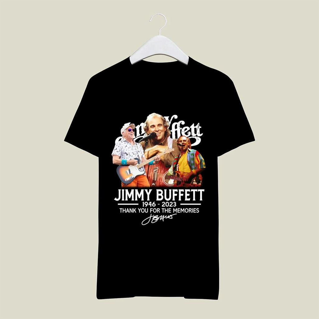 Jimmy Buffett 77 Years 1946 2023 Thank You For The Memories Signaturet T Shirt