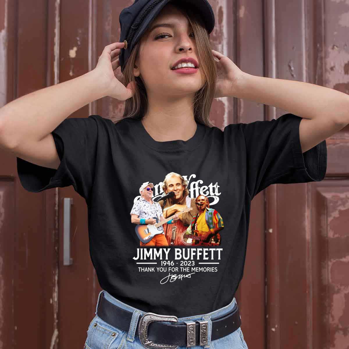 Jimmy Buffett 77 Years 1946 2023 Thank You For The Memories Signaturet T Shirt