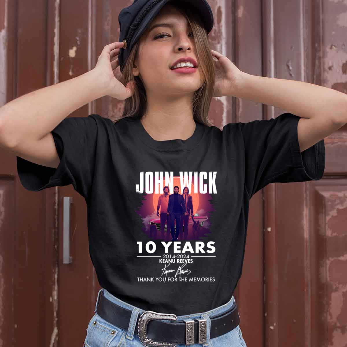 John Wick 10 Years 2014 2024 Keanu Reeves Signature Shirt