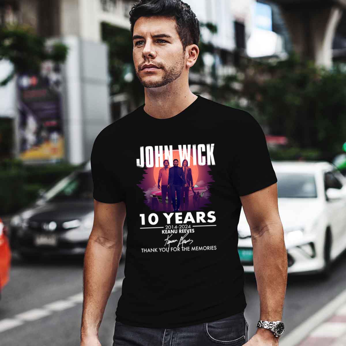 John Wick 10 Years 2014 2024 Keanu Reeves Signature Shirt