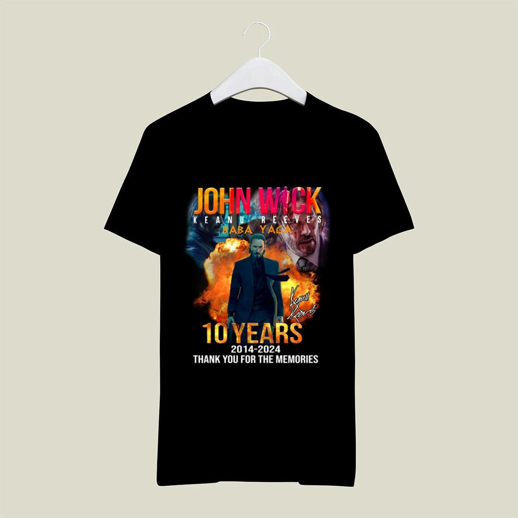 John Wick Keanu Reeves Baba Yaga 10 Years Signatures Shirt