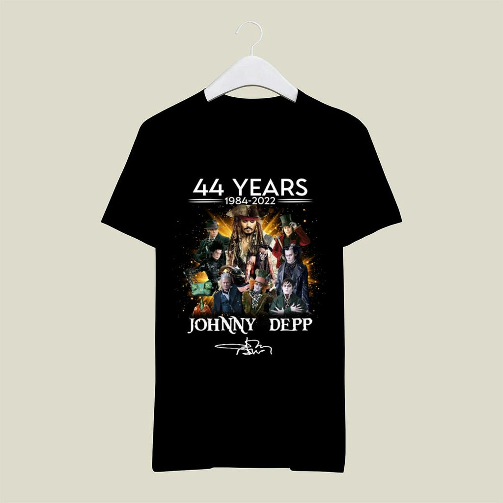 Johnny Depp Signatures 44 Years 1984 2022 Shirt