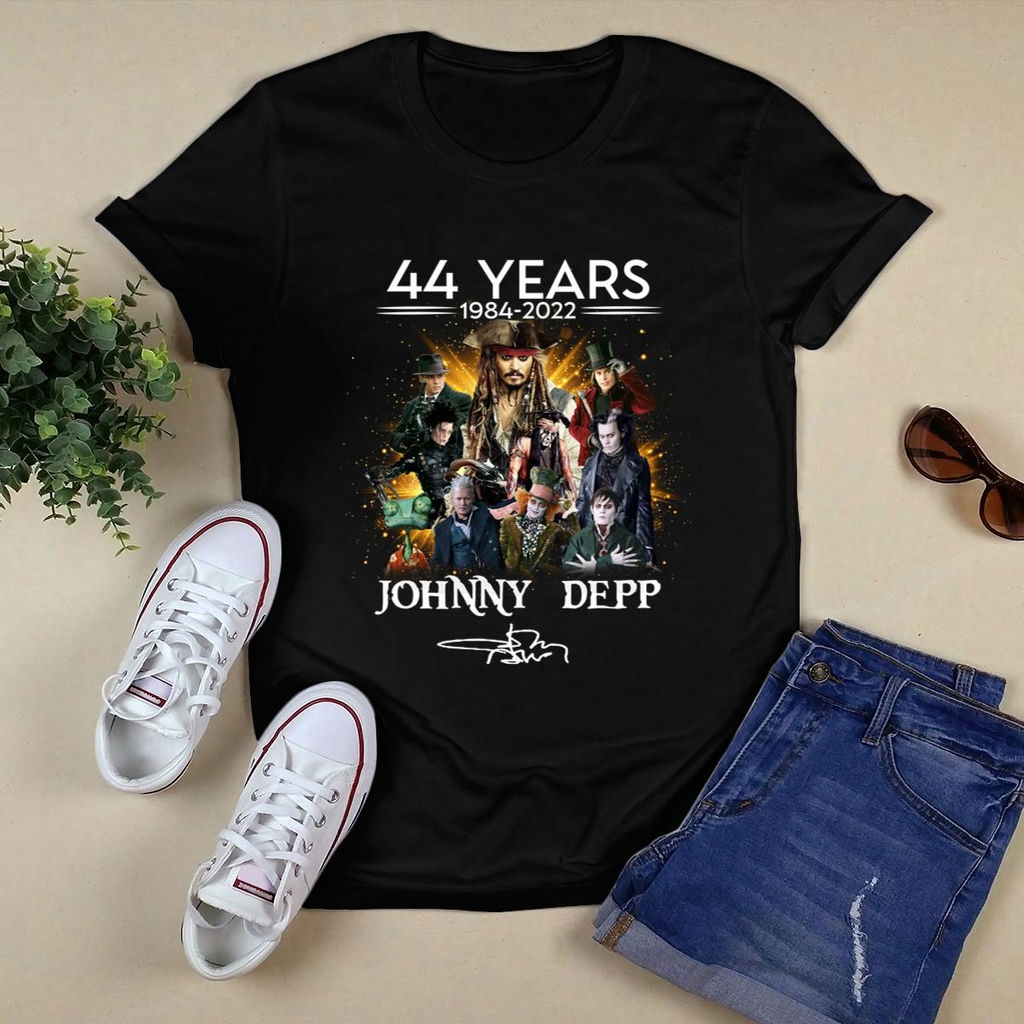 Johnny Depp Signatures 44 Years 1984 2022 Shirt